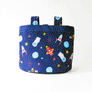 Beep Kids Bike / Scooter Fabric Basket with a fun Rocketship Design đ