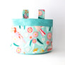 Beep Kids Bike / Scooter Fabric Basket with Australian Bird + Floral Design