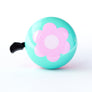 Pink Retro Flower Bike Bell on Mint – Kids Bike and Scooter Bell