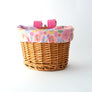 Beep Kids Bike & Scooter Wicker Basket with a Retro Flower liner 🌸
