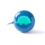 BLUE BIKE BELL WITH GREEN DINOSAUR ON THE TOP