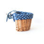 KIDS WICKER BIKE SCOOTER BASKET WITH BLUE STAR LINER