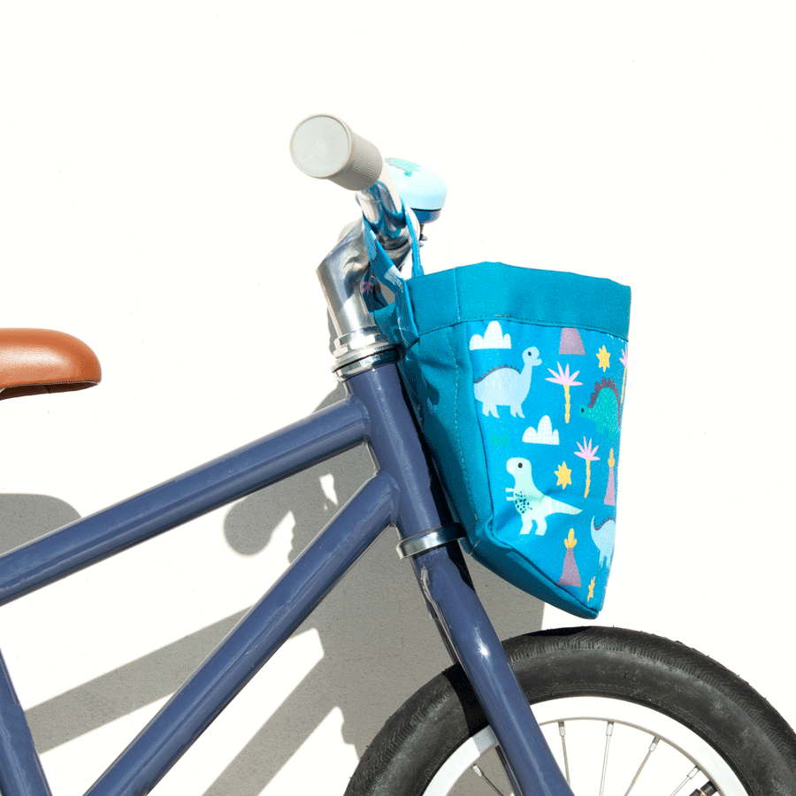 Beep Kids Bike / Scooter Fabric Basket with a fun Dinosaur Design 🦕