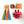Kids bicycle acessory bundle with watermelon wicker basket and rainbow streamer and watermelon bike bell