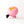 Orange Cat design of a cute cat on a pink bell