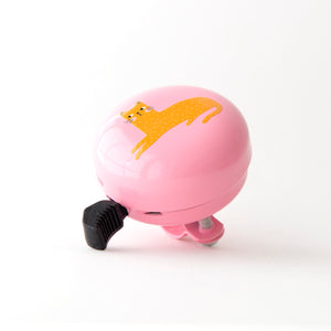 Orange Cat design of a cute cat on a pink bell