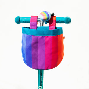 Beep Kids Bike / Scooter Fabric Basket with Beautiful Rainbow Design  🌈