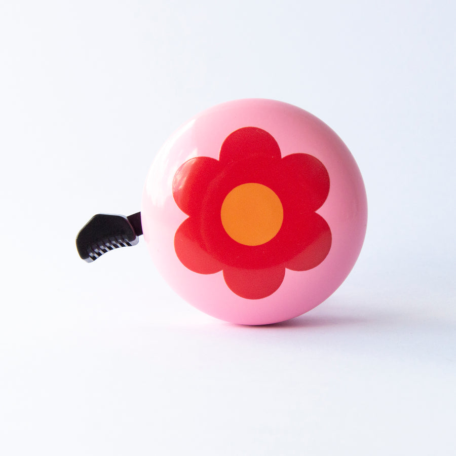 Beep Retro Flower Power Bike & Scooter Bell - RED