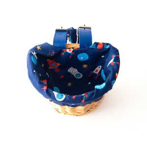 Beep Kids Bike / Scooter Wicker Basket with Rocket liner 🚀