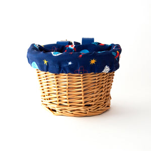 Beep Kids Bike / Scooter Wicker Basket with Rocket liner 🚀