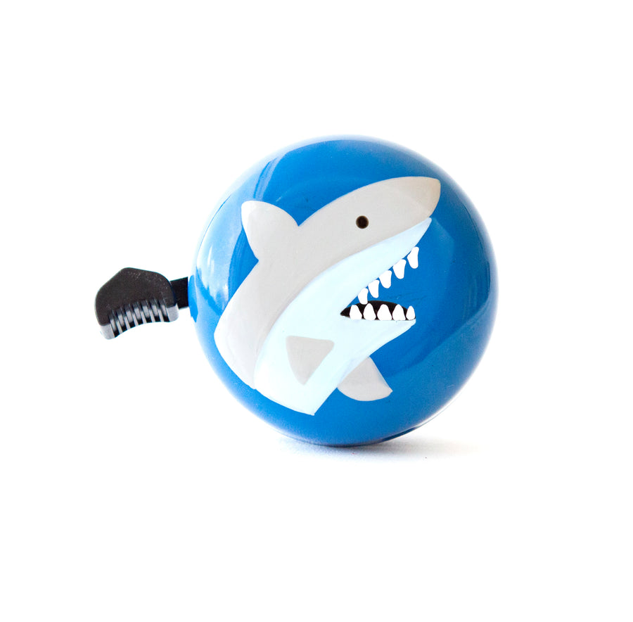 Grey Shark on Deep Blue Bell – Kids Bike and Scooter Bell