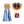 A set of blue bike streamers with matching wicker bike basket and fun super hero bicycle bell for both bikes and scooters