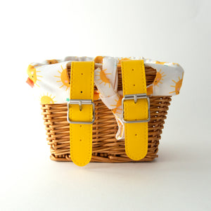 Beep Kids Bike & Scooter Wicker Basket with a Sunshine liner ☀️