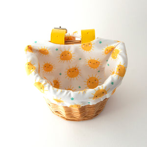 Beep Kids Bike & Scooter Wicker Basket with a Sunshine liner ☀️
