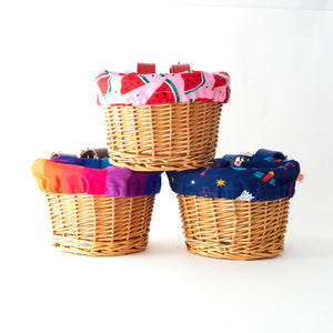 Beep Kids Bike / Scooter Wicker Basket with Rocket liner 🚀
