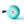 Mint coloured bicycle bell with a white flower design on a mint bike bell.  Cute bike bell
