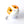 A cute cat-themed bicycle bell with a white and orange cat face design, featuring black eyes, whiskers, and a small pink nose, with a white heart-shaped paw pusher on the side.