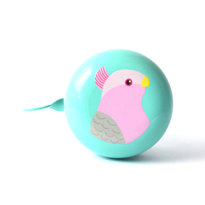 Beep Galah Bicycle bell pink bird on mint green bike bell very beautiful