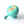 A mint green bicycle bell featuring a colorful butterfly design on the top.