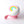 A white and pink bicycle bell featuring a pastel rainbow design on the front, with a pink wing-shaped handle and a small pink foot pedal, shown on a clean white background.
