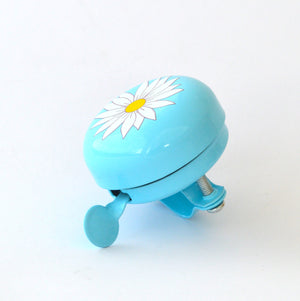 Daisy Bike Bell - Sweet White Daisy on Light Blue Bell