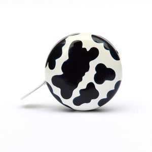 Beep Black White Cow Print Hand Painted Cool Bike Bicycle Bell