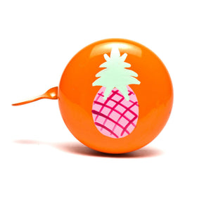 Pink pineapple on orange bike bell