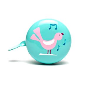 Cute Pink Bird design on a peppermint bike bell