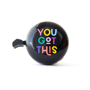 Best Bike Bell with colourful text saying you got this