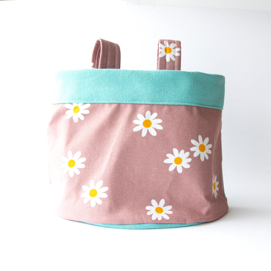 Beep Kids Bike / Scooter Fabric Basket with Cute Daisy Design