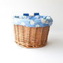 Kids Wicker Bike Scooter Basket Yellow Cute Daisy Liner