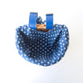 KIDS WICKER BIKE SCOOTER BASKET WITH BLUE STAR LINER
