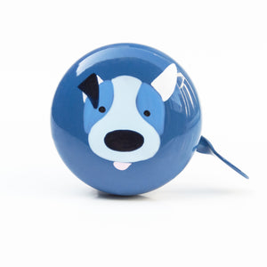 premium puppy dog hand painted on blue bicycle bell
