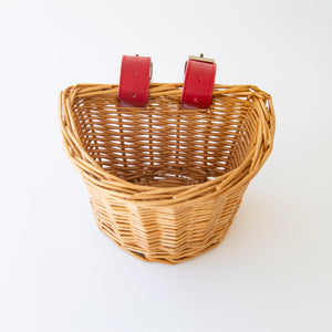 Beep Kids Bike / Scooter Wicker Basket - Red