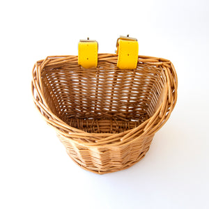 Beep Kids Bike / Scooter Wicker Basket - Yellow